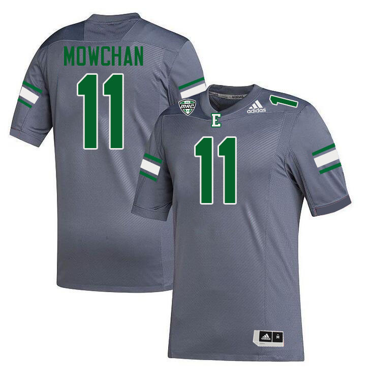 Eastern Michigan Eagles #11 Zach Mowchan College Football Jerseys Stitched-Grey